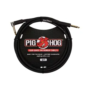 Pig Hog 6ft 1/4" - 1/4" Right Angle 8mm Instrument Cable