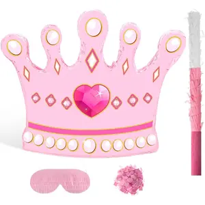 Princess Piñata Fairy Party Decorations Pink Ballet Piñata Ballerina Birthday Game Set Party Supplies for Girl Theme Baby Shower Butterfly Birthday Supplies Decoration(Princess)