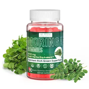 Al Vital Organics Organic Moringa Gummies | 4000 mg | Plant-Based Support for Immunity, Energy & Wellness | Vegan & Gluten-Free | Healthcare Fitness Dietary Supplement | 60 Gummies