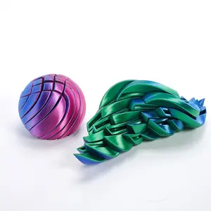 3D Printed Fidget Deformed Sphere | Stress-Relieving Slime Ball, Twistsphere Morphslime Gear Sphere, Perfect for Office Colleagues And Friends, Unique Gifts for Different Celebrations And Occasions