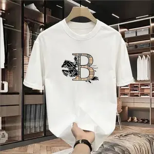 180g New casual T-shirt 2026 summer warhorse high-end fashion printing, personalized round neck trendy men's clothing, suitable for men, women, mothers and friends, couple style, fashionable and loose, youthful and energetic, men's daily wear tops