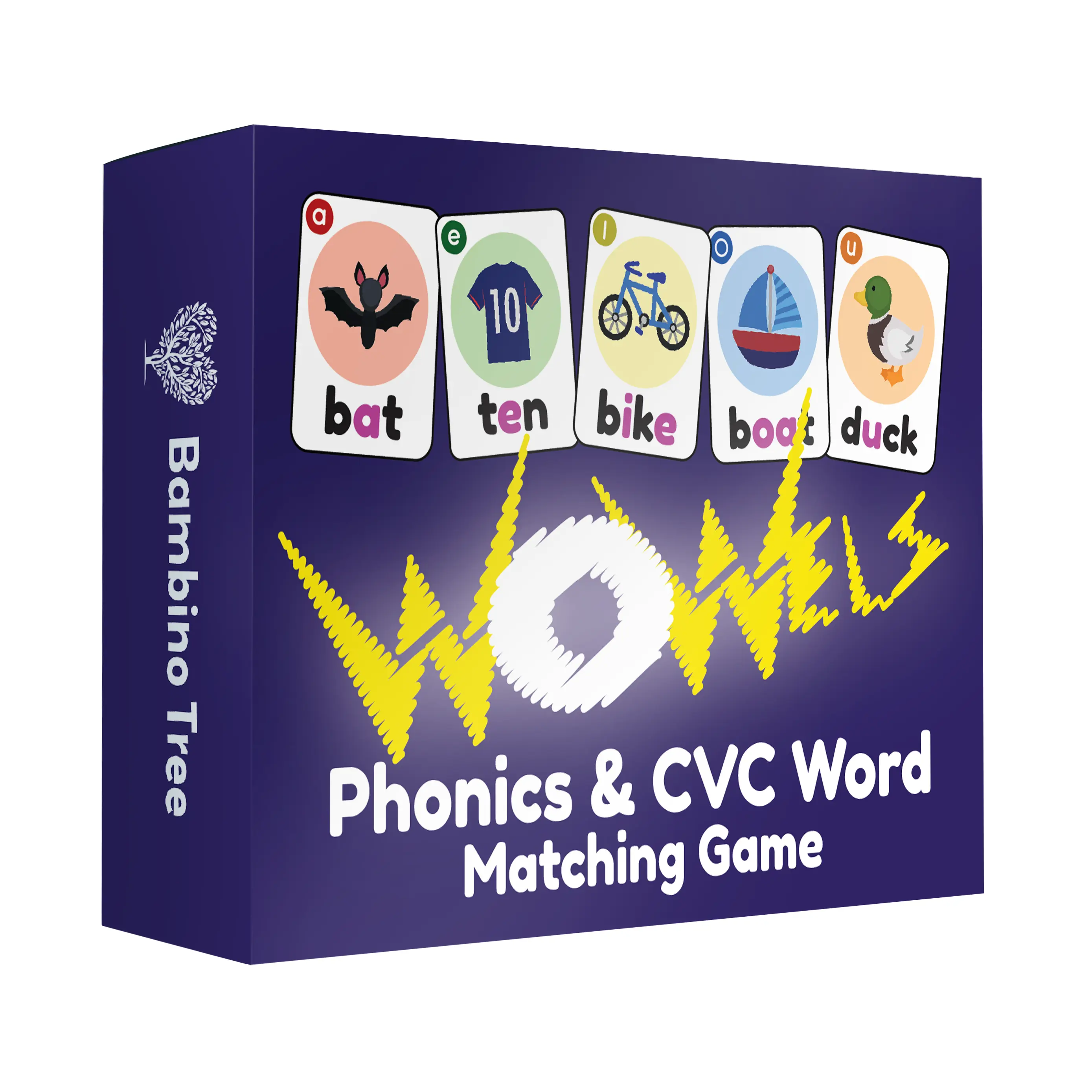 WOWELs Phonics and Vowel Sounds Card Game - Learn to Read Kindergarten 1st 2nd Grade Learning - Short and Long Vowel Matching Game 2-8 Players
