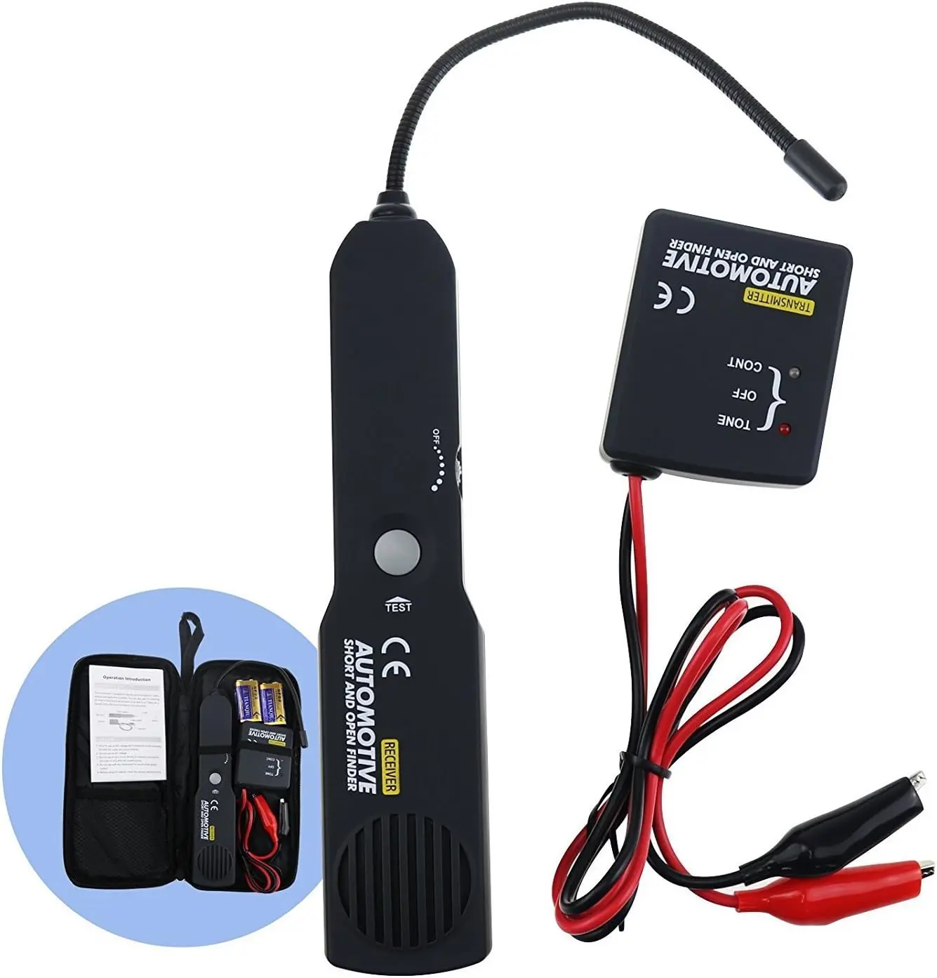 6-42V Digital Automotive Circuit Tester with Test Button - Short/Open Circuit Finder, Cable Continuity Tester, Wire Tracker for Vehicle Electrical Repair (Automotive Diagnostic Tools), Diagnostic Tools 6-42V
