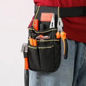 Tool Belt, Small Tool Pouch with Belt Clip, Electrician Tool Pouch, Tool Belts for Men, Utility Pouch with Adjustable Belt for Electrician,Carpenter,Construction,7 Pocket Organizer