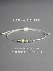 Natural Crystal Moonstone Flash Stone Gemstone Bracelet, Healing Crystal Bracelet, Intuition Energy Balance Spiritual Jewelry, Chakra Balancing Gift