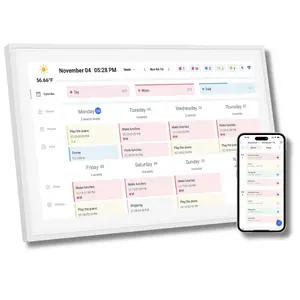 21.5 Inch Digital Calendar, Smart Electronic Calendar Planner & Chore Chart, IPS FHD 1920x1080 Wall Touch Screen Display for Family Schedules