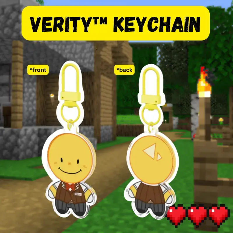 Verity Keychain | Minecraft Fan-made Acrylic Keychain | Something Is Knocking At Your Door | Minecraft ARG YouTube Video