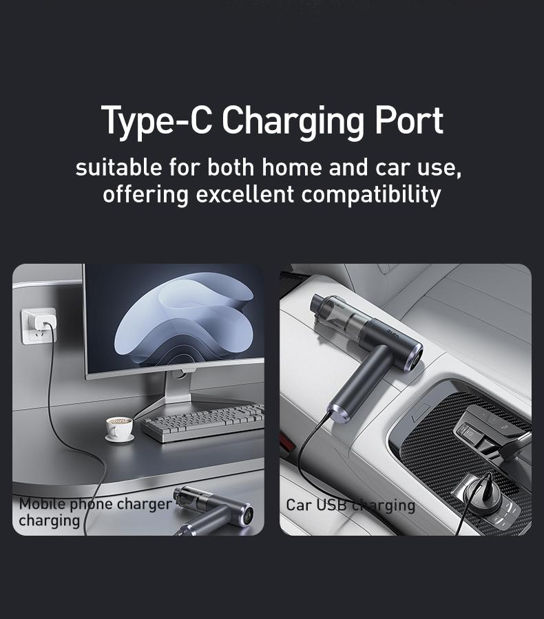 itutn car vacuum/blower M8, 5-in-1 Mini Vacuum Cleaner Cordless & Air Duster ,22000Pa Powerful Suction, Handheld Portable Vacuum For Car, Home, PC, Keyboard, Desk, Pet Hair Cleaning