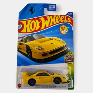 Hot Wheels Ferrari F40 Competizione Yellow HW Exotics New 2025 Collectible Diecast Model Car 186/250 Series