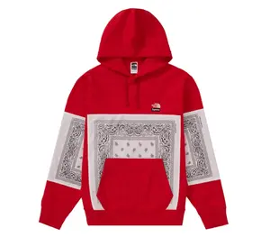 Supreme The North Face Bandana Hooded Sweatshirt Red