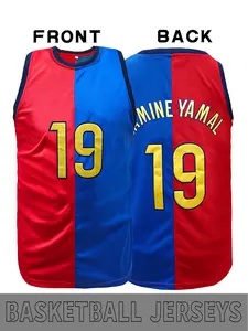 Barcelona #19 Basketball Jersey, Vintage Embroidered Vest, Breathable Polyester Fabric, Sporty Style, All Seasons, Collectible