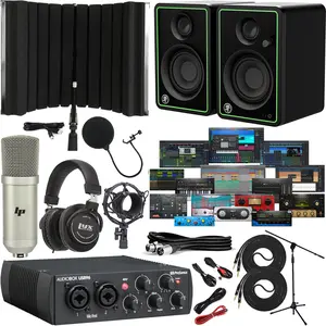 PreSonus AudioBox USB 96 Recording Bundle - Pro Audio Interface Kit with Studio Monitors, Mic & More