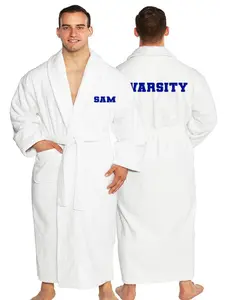 Personalized Gifts for Him, Men's XL Terry Bathrobe, 100% Pure Combed Turkish Cotton, Full Ankle Length, Big & Tall, Heavy and Soft, Custom