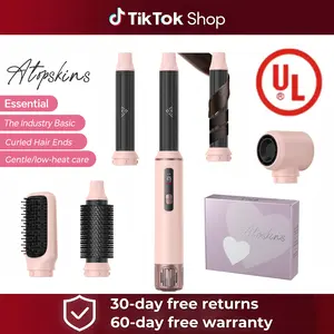 ATOPSKINS 5-in-1 Air Styler: non-aggressive styling & Ultra-Lightweight(The attachments are made of plastic),ZeroHeat Damage (230°F) for Non-Aggressive Styling