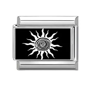 Black Sun Italian Charm Link