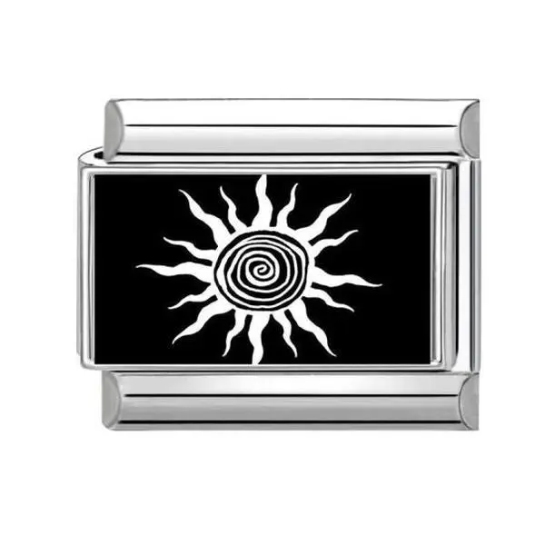 Black Sun Italian Charm Link