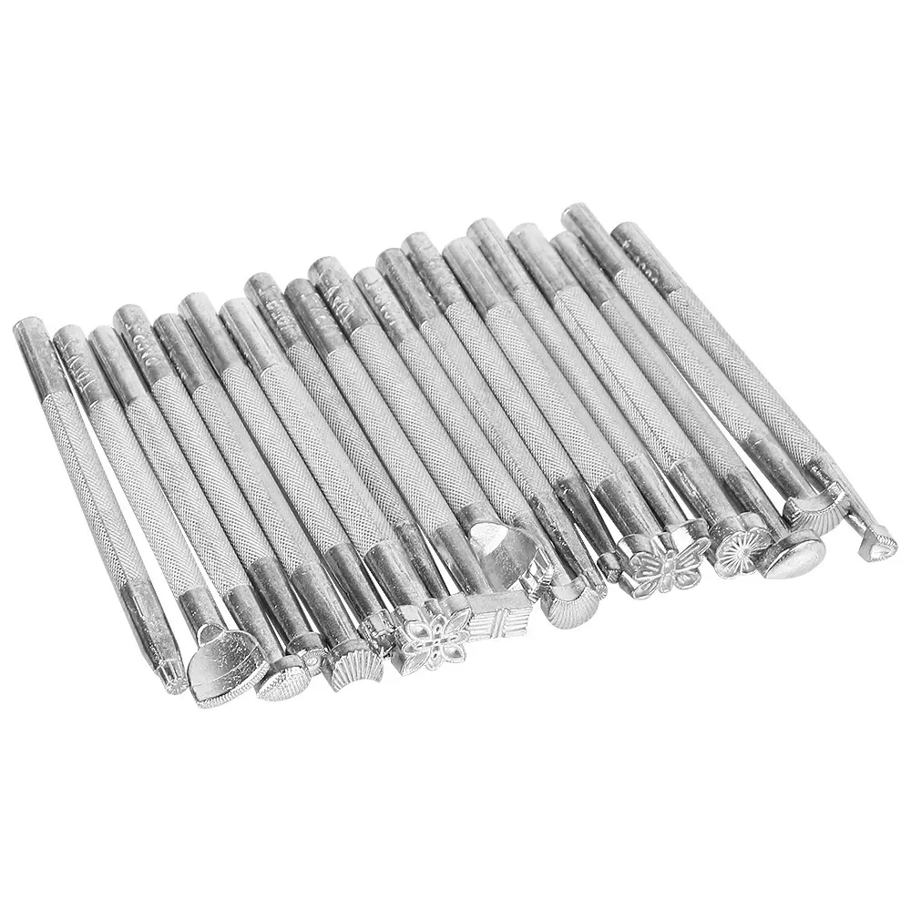 DIY Carving Chisel Set with 20Pcs, Professional Arts and Crafts Sculpture Knocking Flowers Tool Accessories for Leather Printing