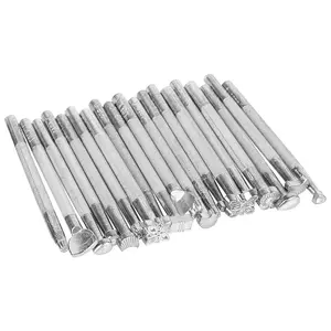 DIY Carving Chisel Set with 20Pcs, Professional Arts and Crafts Sculpture Knocking Flowers Tool Accessories for Leather Printing