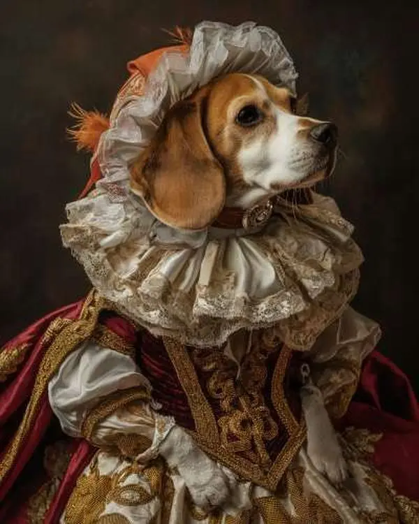 Pet Portraits Custom Dog Cat Pet in Funny Royal Renaissance Style King Queen General Admiral Gentelmen, Personalized Poster Canvas from Photo Wall art print for Gift and scratcher Home Decor 142