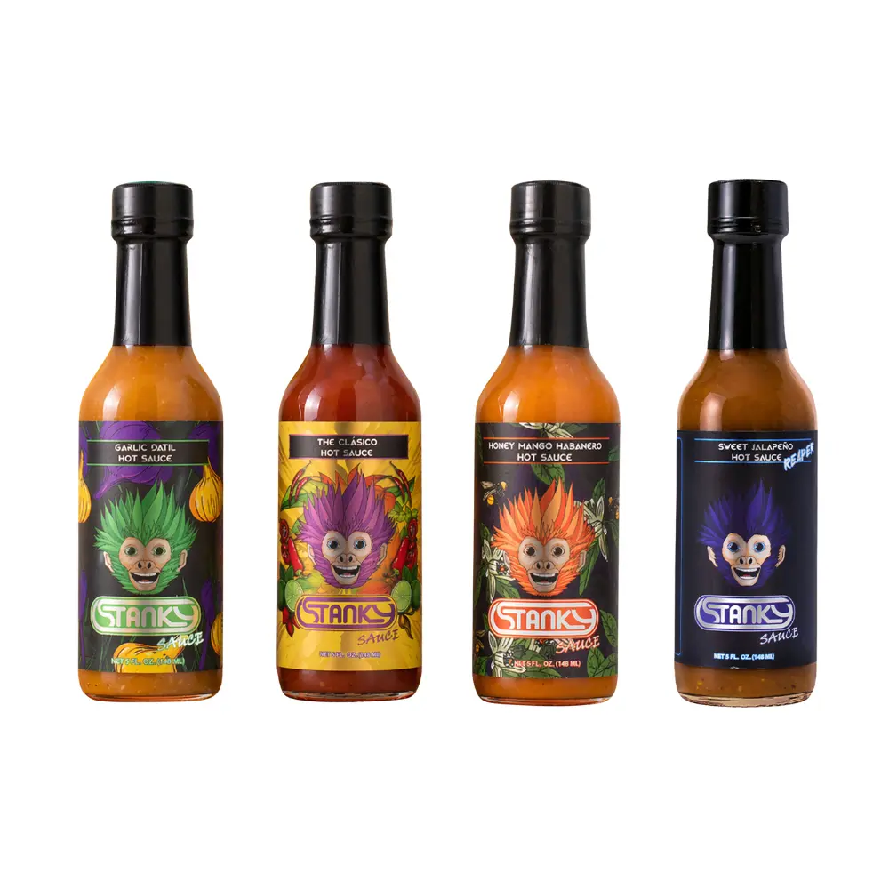 Stanky Sauce Hot Sauce Adventure 4-Pack – Premium Hot Sauce Gift Set