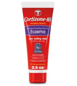 Cortizone 10 Maximum Strength Intensive Healing Lotion for Eczema, 1% Hydrocortisone, 3.5 oz.