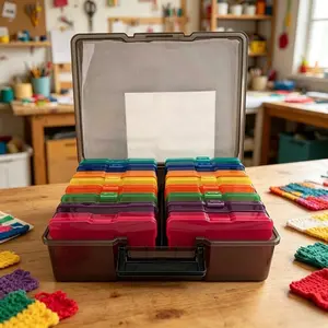 17-Piece Photo Album Set, Multi-Color Storage Box, Large & Small Boxes, Versatile Organization, Perfect for Family Memories, Gift Idea