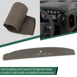 Soft TPE Upper Dash Front Section Panel Brown Fit For 07-13 Chevy GMC Cadillac