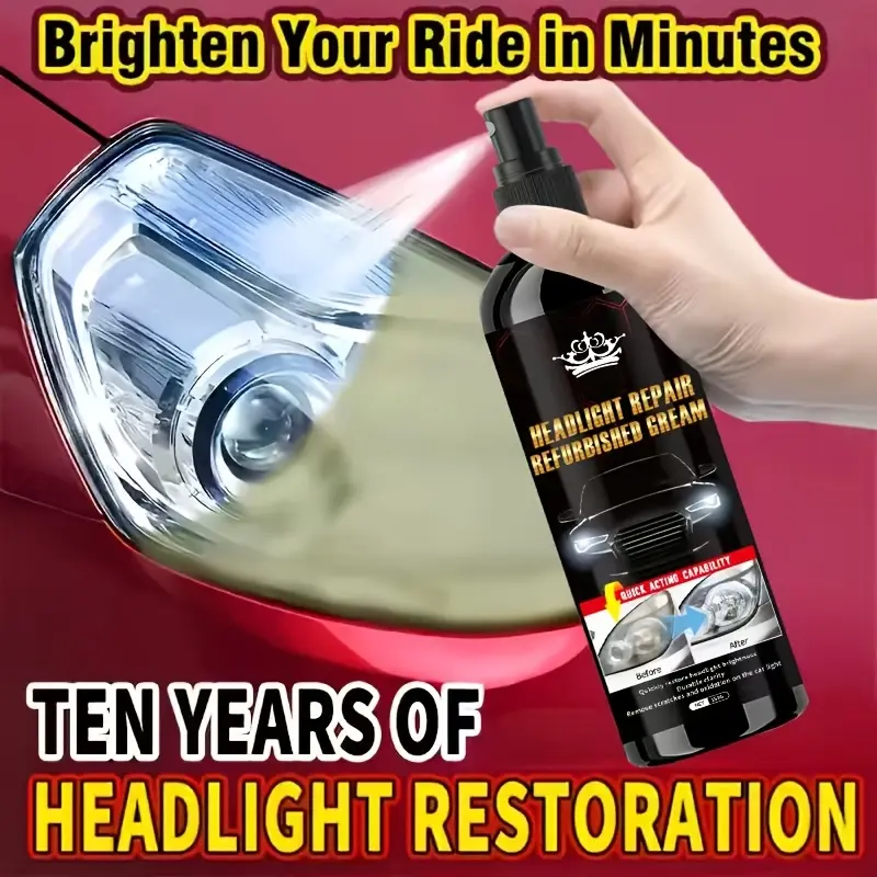 5.07oz Large Capacity, Headlight Repair Kit - Advanced Ceramic Coating, Removing Yellowing, Restoring Transparency And Brightness, Long Term Resistance to UV And Weather Damage, Suitable for All Vehicles