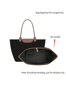 2026 Spring & Summer New Felt Storage Bag for Luxury Bags, Purse Organizer Insert for Large Foldable Tote Bag, Bag Insert with Leather Edge, Bag Organizer Insert with Cup Holder for Handbag & Tote Bag, Purses Shoulder Bag fits Large Tote Bags for Women