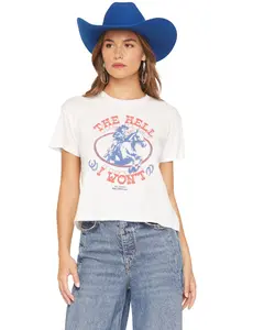 Girl Dangerous Women's Hell I Won't Short Sleeve Graphic Tee - Gdbb-6306