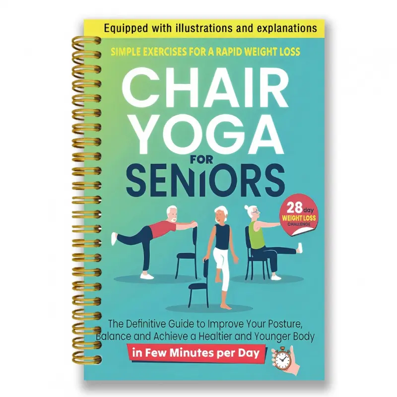 Chair Yoga for Seniors Manual | Gentle seated exercises to feel younger, tone muscles, lose weight, and stay healthy. Ideal for seniors and beginners. 5.5 x 8.3 inches, spiral-bound Book