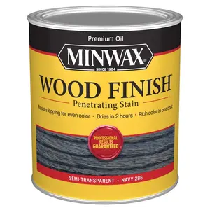 Minwax  1 qt. Semi-Transparent Navy Oil-Based Penetrating Wood Stain, Pack of 4