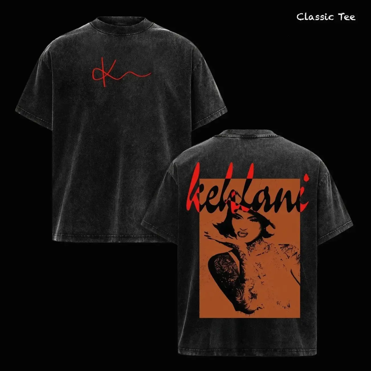 Kehlani Vintage Acid Washed Oversized Graphic T Shirt – The New "Kehlani" Album 2026 Aesthetic Portrait Tee, R&B Soul Vibe Streetwear, Soft Heavyweight Cotton Unisex Tee, Double Sided Music Shirt, Gift for Kehlani Fans 0XO
