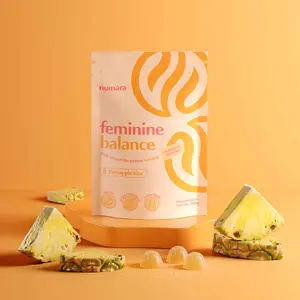 Numara Feminine Balance Gummies Pineapple Kiss Flavor Clinically Backed Probiotics & Vitamin C Vegan Gluten Free Daily Support for pH Balance & Odor Control Made in USA