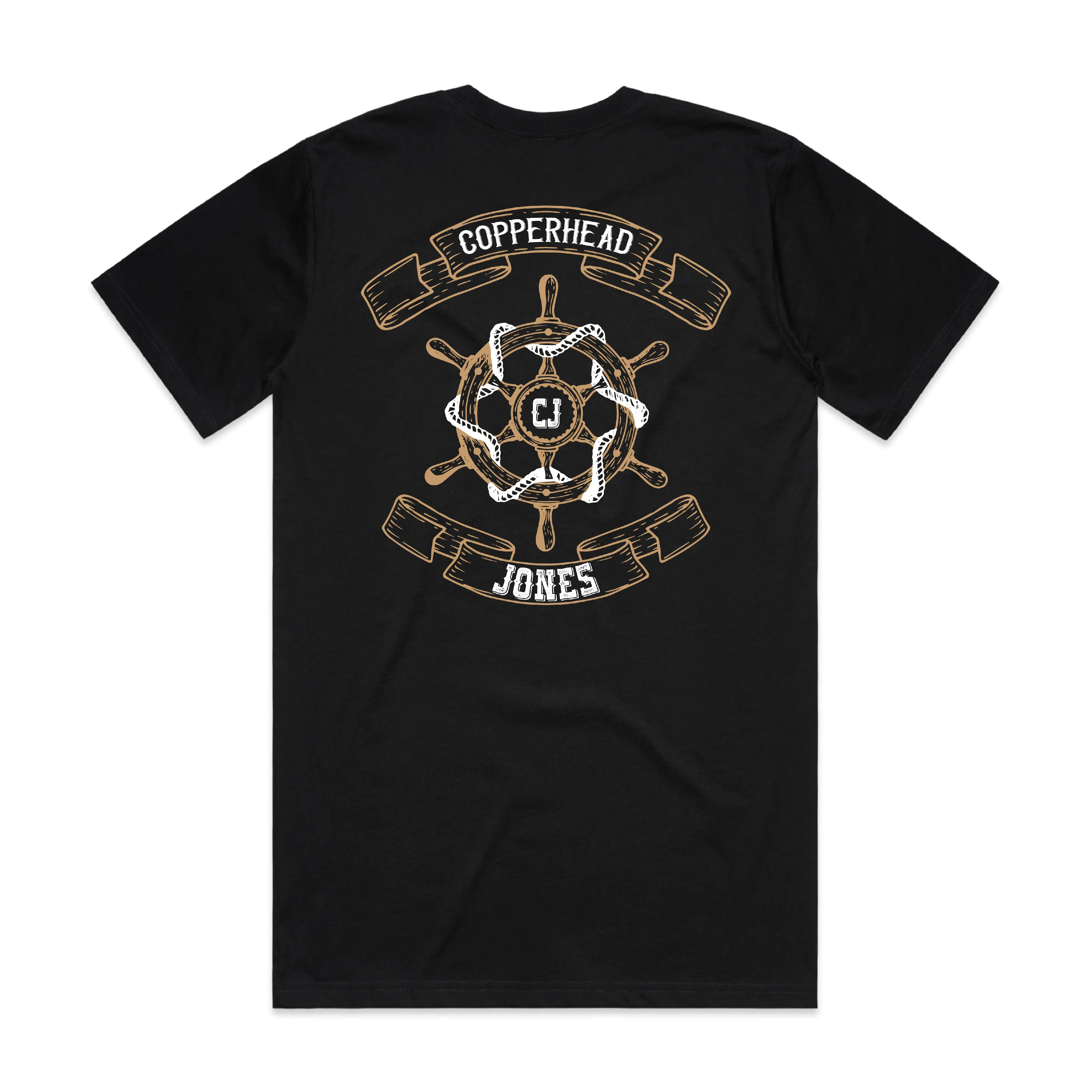 Copperhead Jones: Ship's Helm Crew Neck Tee