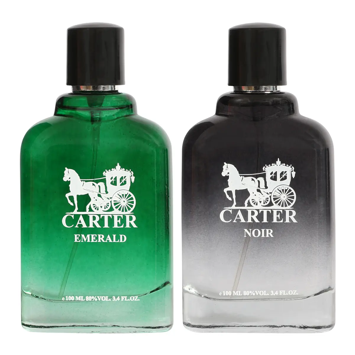 EBC Bundle of Carter Emerald and Noir Eau De Parfum Natural Spray for Men 100Ml/3.4fl.oz.