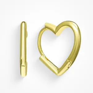 EVRY JEWELS Gold or Silver Plated Women's Hypoallergenic Cold Hearted Earrings