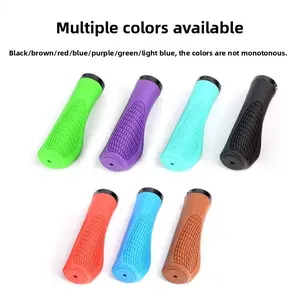 Cross-border bicycle handlebar rubber sleeve single lock for anti-slip function for folding mountain bike grip handle gloves with rubber balls