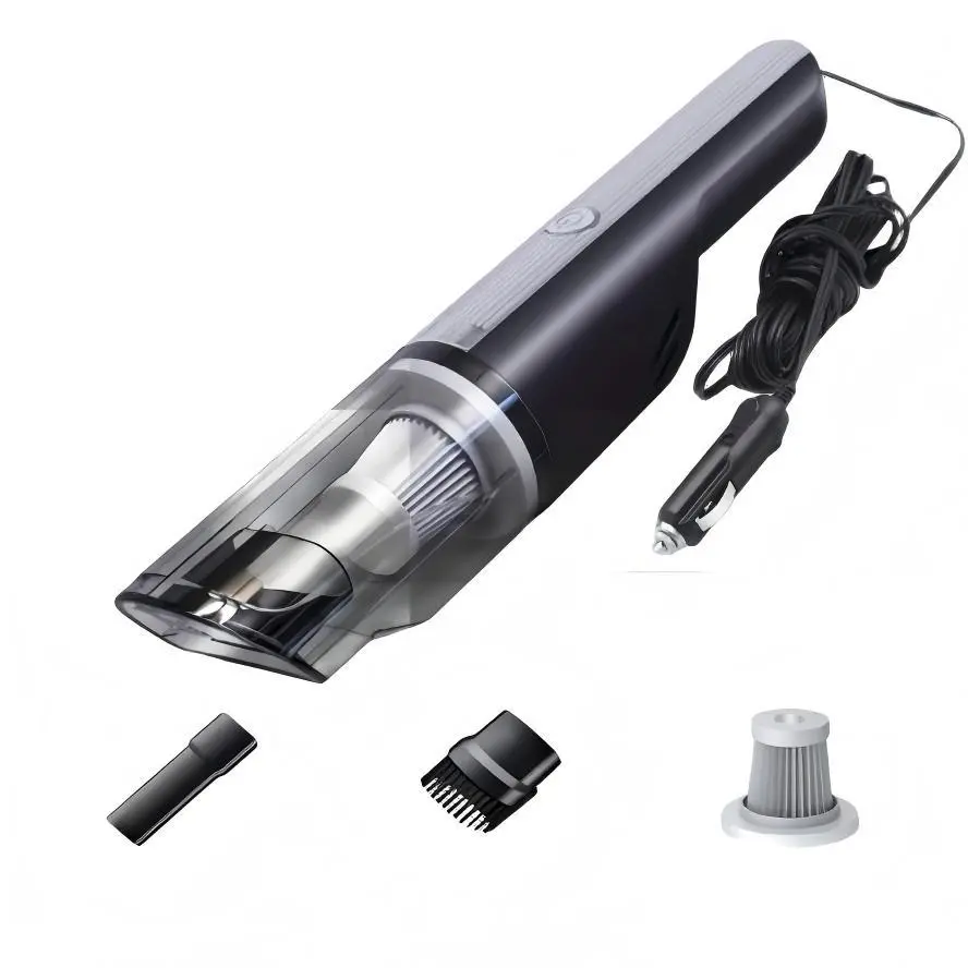 CalidoCasa Portable Corded Compact Hand Handheld Vacuum Cleaner with HEPA Filter, Strong Suction, LED Light, Transparent Cover, Multi Cleaning Attachments - Anti-Allergic for Car Interior Cleaning, Trucks, Captures Fine Particles, Handheld Vacuums