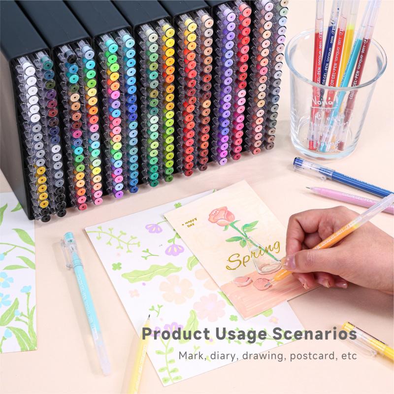 234 Colors Painting Gel Pen Set,Professional Color System,252Pack Hand-Held Backpack,0.6mmNeedle Tip,Rich Color Large Capacity Ink Pens,Art Supplies For Diary,Card,DIY,Coloring, Doodling, Scrapbooking Supplies Stackable colors, Art Drawing Supplies