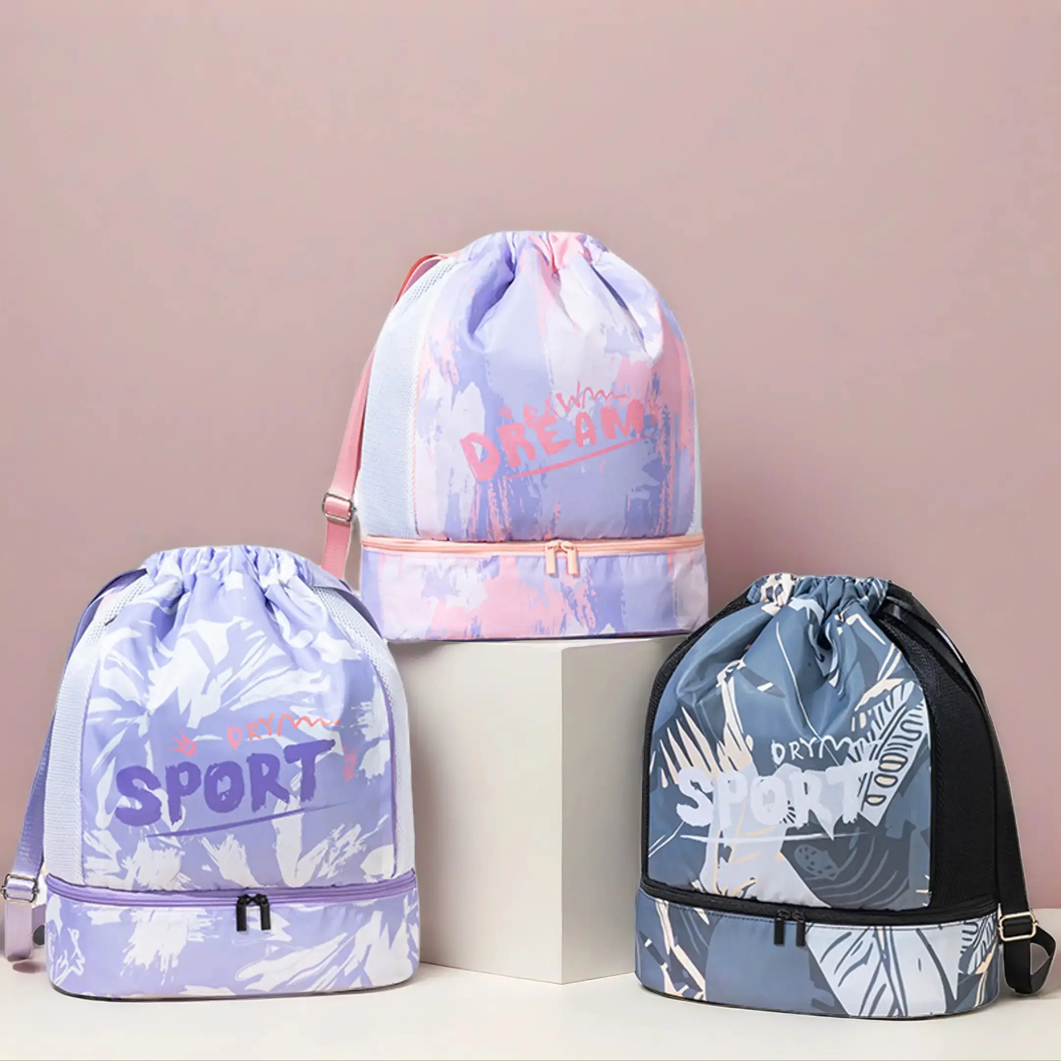 Swimming Bag Dry Wet Separation Gym Bag Large Capacity Sports Bag Men and Women Travel Waterproof Bag Swimsuit Storage Bag