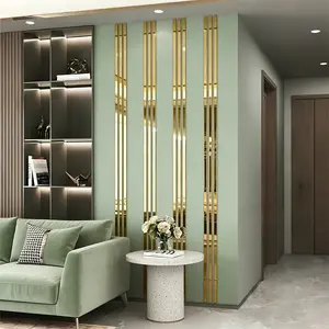 20pcs, Golden long acrylic mirror wall sticker, Wall art stickers, 3x50cm self-adhesive waistline decorative strip, DIY hole free and easy to install, used for decoration, living room, bedroom, ceiling frame, TV background wall, seam sticker