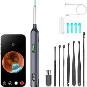 Ear Wax Removal Tool With Camera, 1 SetPortable Type-C Rechargeable Ear Cleaner,Waterproof Endoscope Ear Cleaning Tool