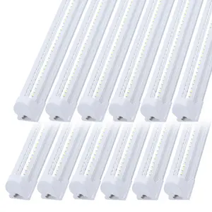 JLLED 10 Pack 4FT 42W LED Shop Light V Shape High Output T8 LED Tube Light 4600LM 5000K Daylight White with Linkable Cable, Plug and Play