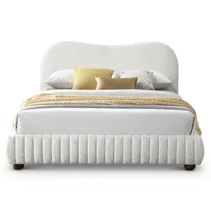 Nomad Cream Boucle Queen Bed