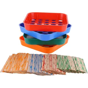 Coin Sorters Tray & Coin Counters – 4 Color-Coded Coin Sorting Tray Bundled with 56 Assorted Flat Coin Roll Wrappers for US Coins