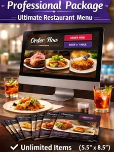 PROFESIONAL Printed Menu Designs For Restaurants, Salons, Spas, Barbers, Food truck and more