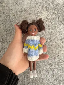 Cute Sweater Kate Doll Charm Keychain, Zero Wallet Pendant, Phone Bag Backpack Accessory, Miu Series Girls' Fashion Item