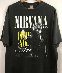 Retro 90s Nirvana Rock Magazine Inspired Shirt, Mental Rock Music Graphic Tee, Fan Gift, Short Sleeve Crew Neck T-Shirt, Pull On, Casual