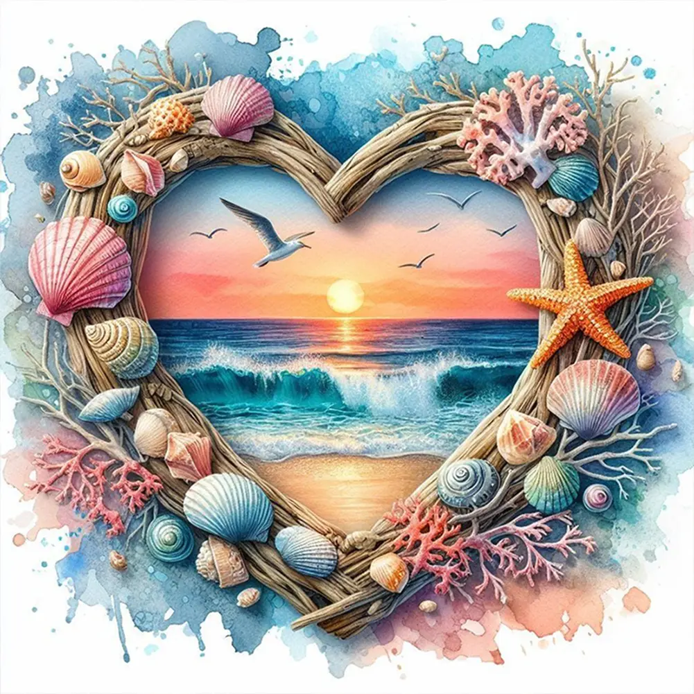 Paint By Numbers Kit On Canvas DIY Oil Art Ocean Picture Home Wall Decor40x40cm